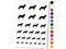 Border Collie Dog Solid Temporary Tattoo Water Resistant Fake Body Art Set Collection